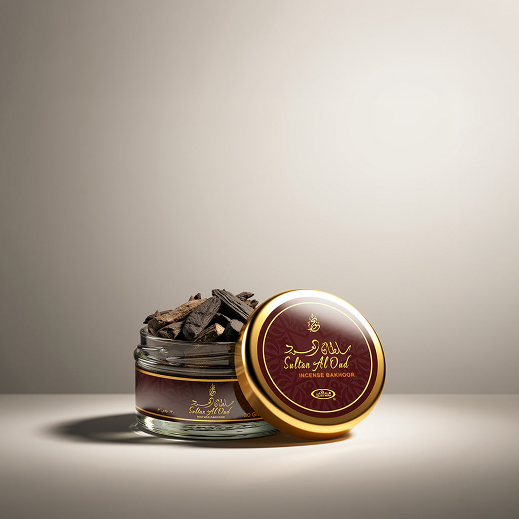 Bakhoor Sultan Al Oud by ALREHAB, luxury oud wood incense with oriental scents